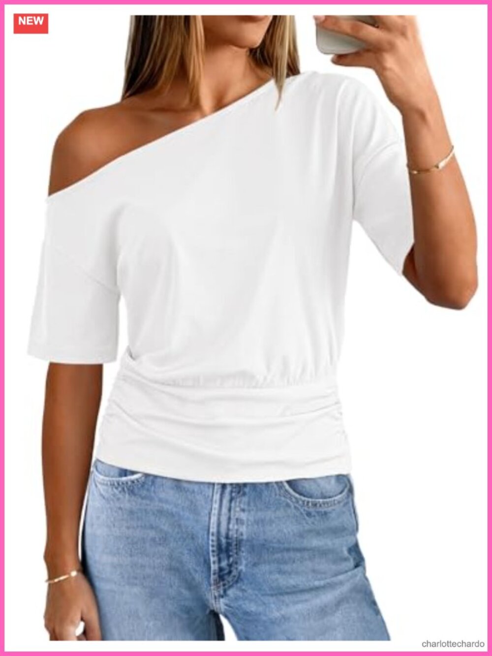 MEROKEETY Women's Off The Shoulder Short Sleeve Top